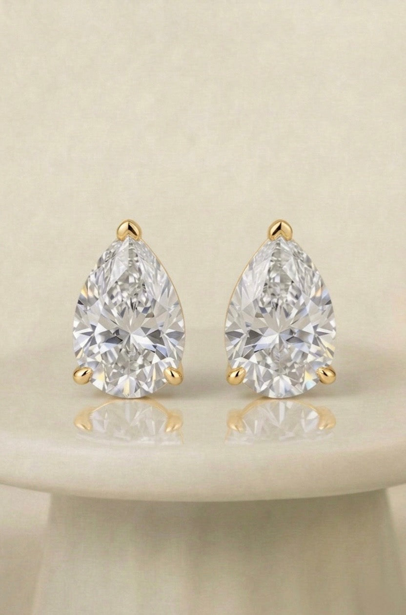 Pear Stud Earrings