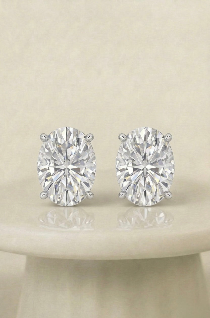 Oval Stud Earrings