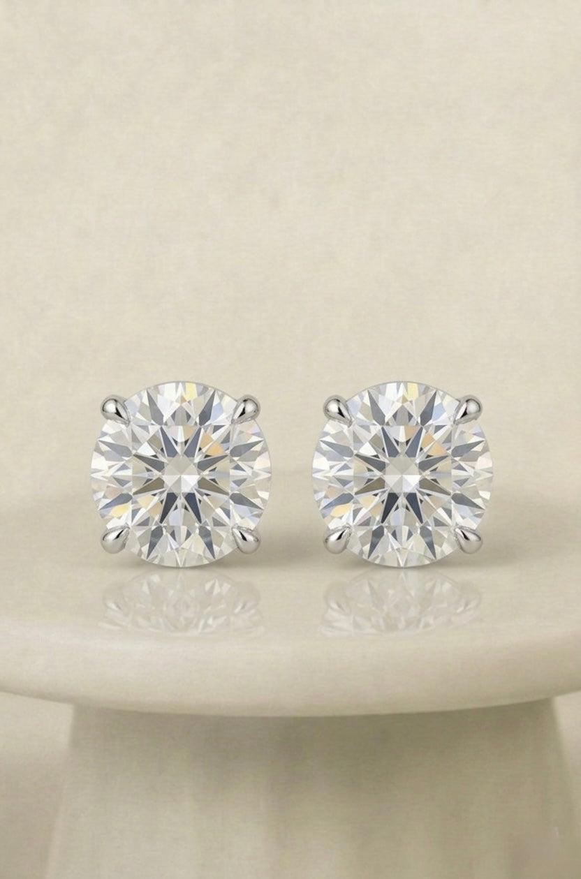 Round Stud Earrings
