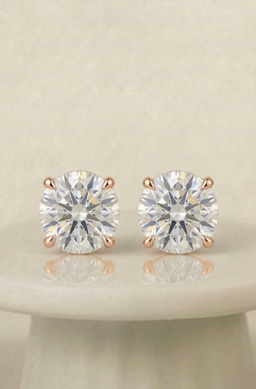 Round Stud Earrings