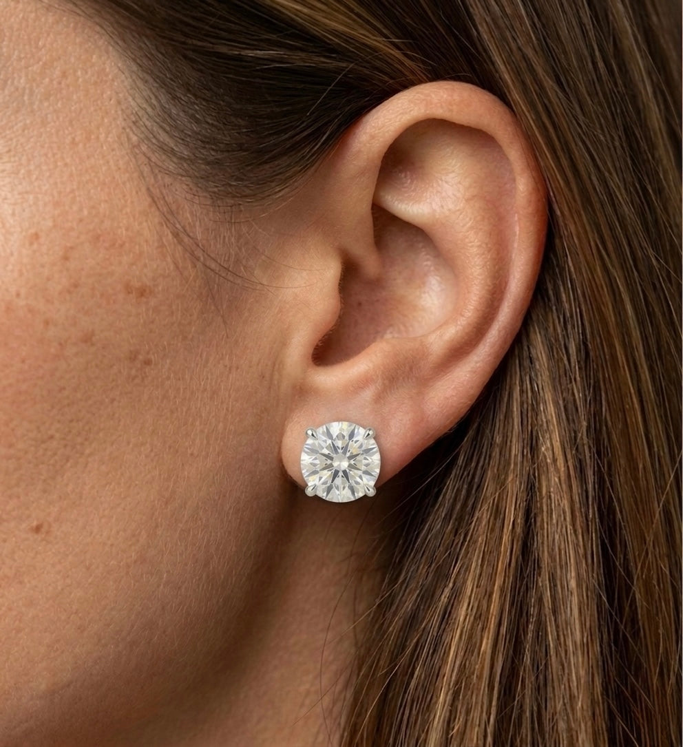 Round Stud Earrings