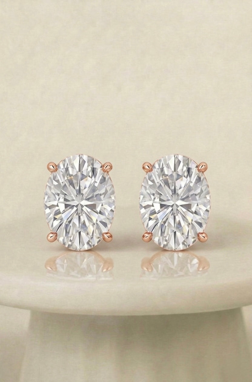 Oval Stud Earrings