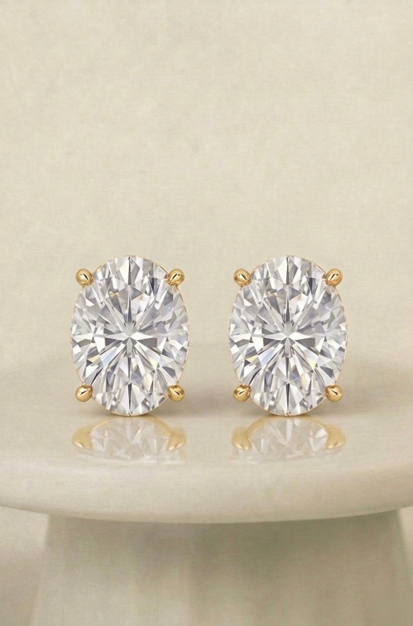 Oval Stud Earrings