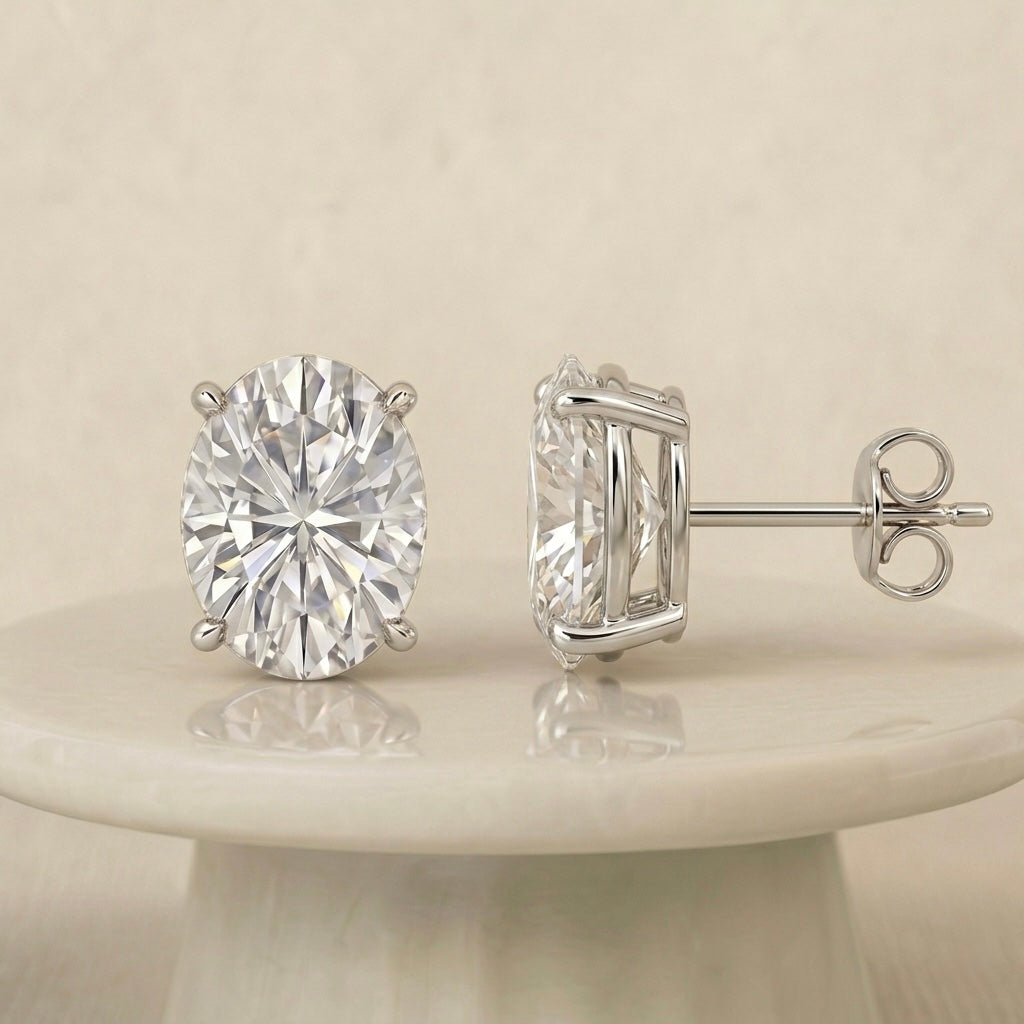 Oval Stud Earrings
