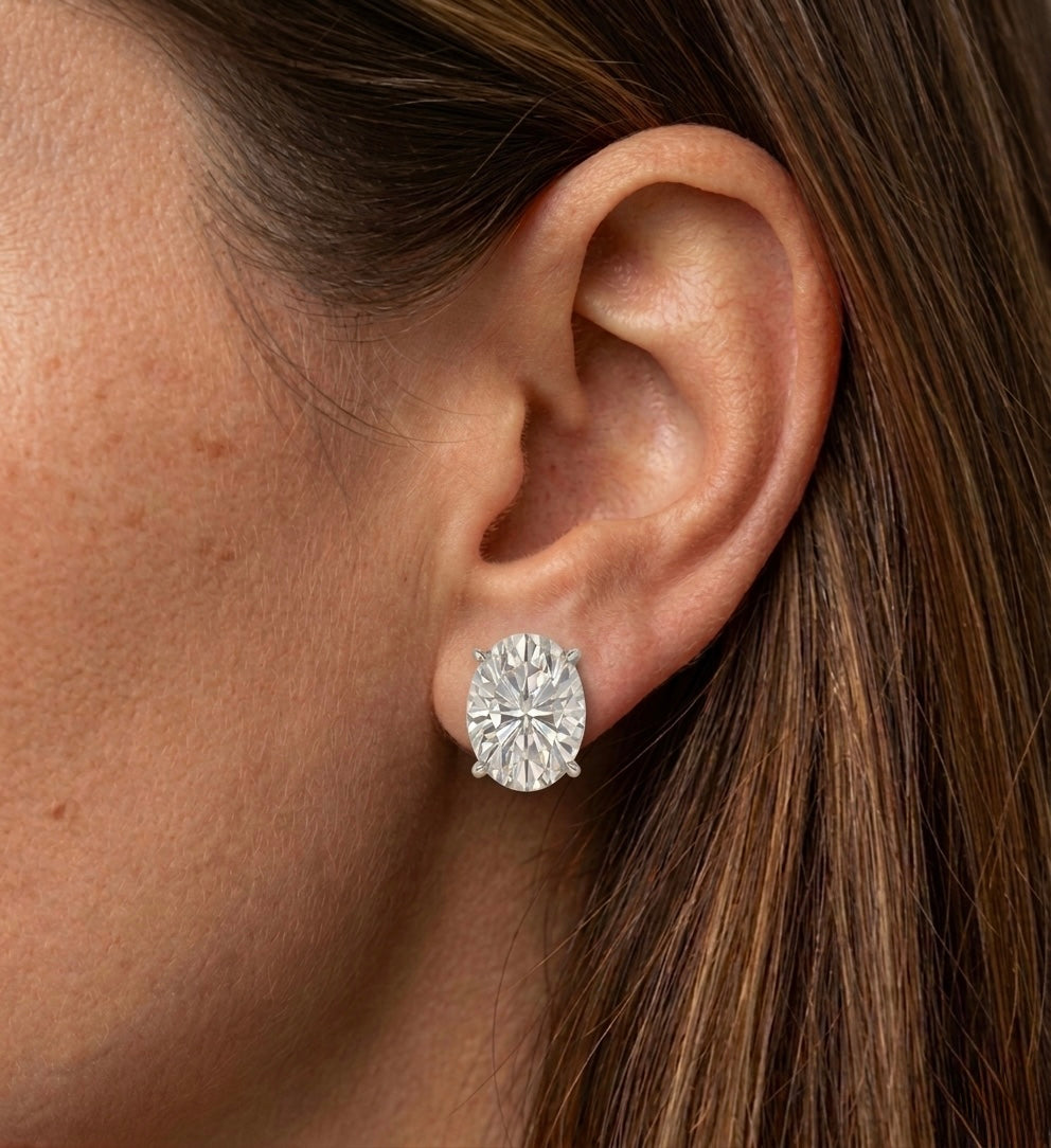 Oval Stud Earrings
