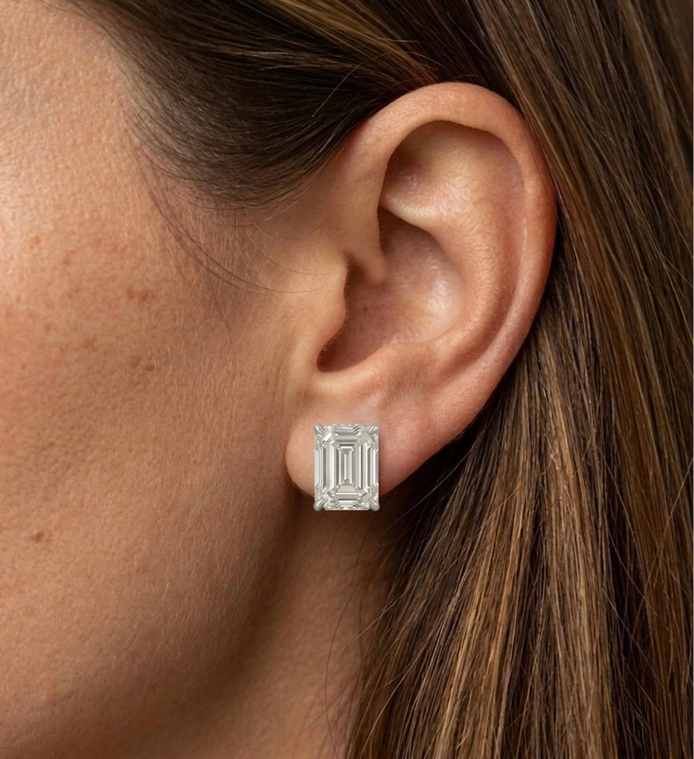 Emerald Stud Earrings
