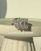 THE XIOMARA (EMERALD & PEAR, 4.25 Carat) LAB DIAMOND