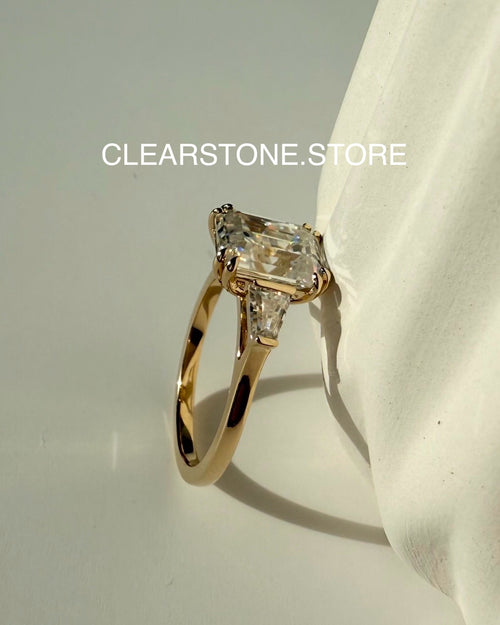 14K YG THE SARAI (EMERALD, 3 Carat) SIZE: 6.5